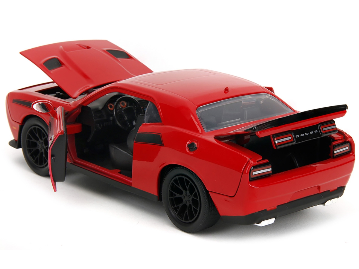The Walking Dead Dodge Challenger Diecast Model Car - Red with Black Stripes - 1:24 Scale - Includes Glenn Figure