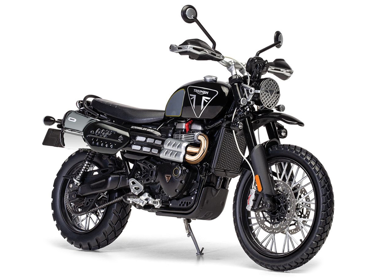 Corgi CC08402 Triumph Scrambler 1200 Bond Edition Black 007 James Bond No Time to Die 2021 Movie 1 by 12 Diecast Model Motorcycle