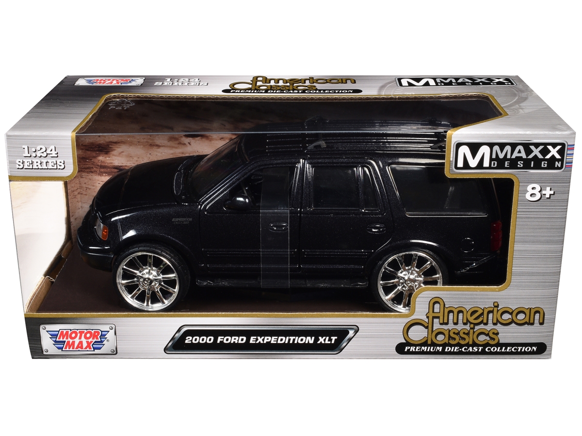 73280BLK 2000 Ford Expedition XLT Black Metallic Maxx Design American Classics Series 1 by 24 Diecast Model Car