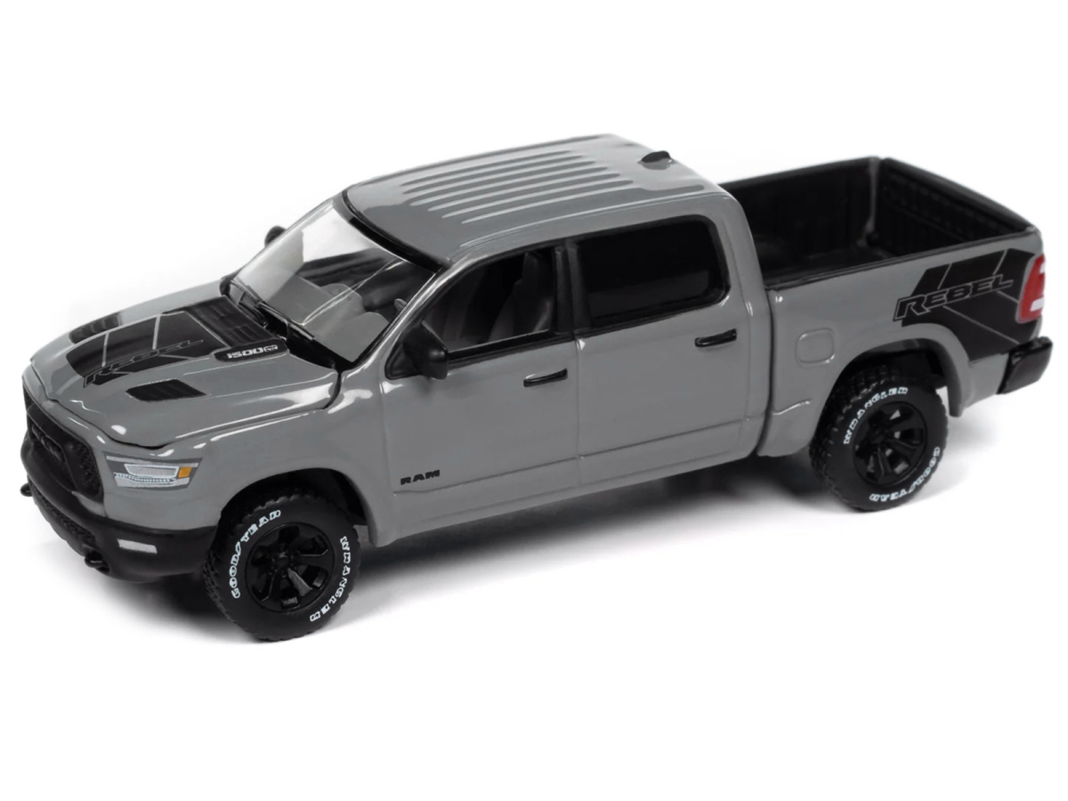 Picture of Autoworld 64462-AWSP164B 2023 Ram 1500 Rebel Havoc Edition Pickup Truck Ceramic Gray Muscle Trucks Series 1 by 64 Diecast Model