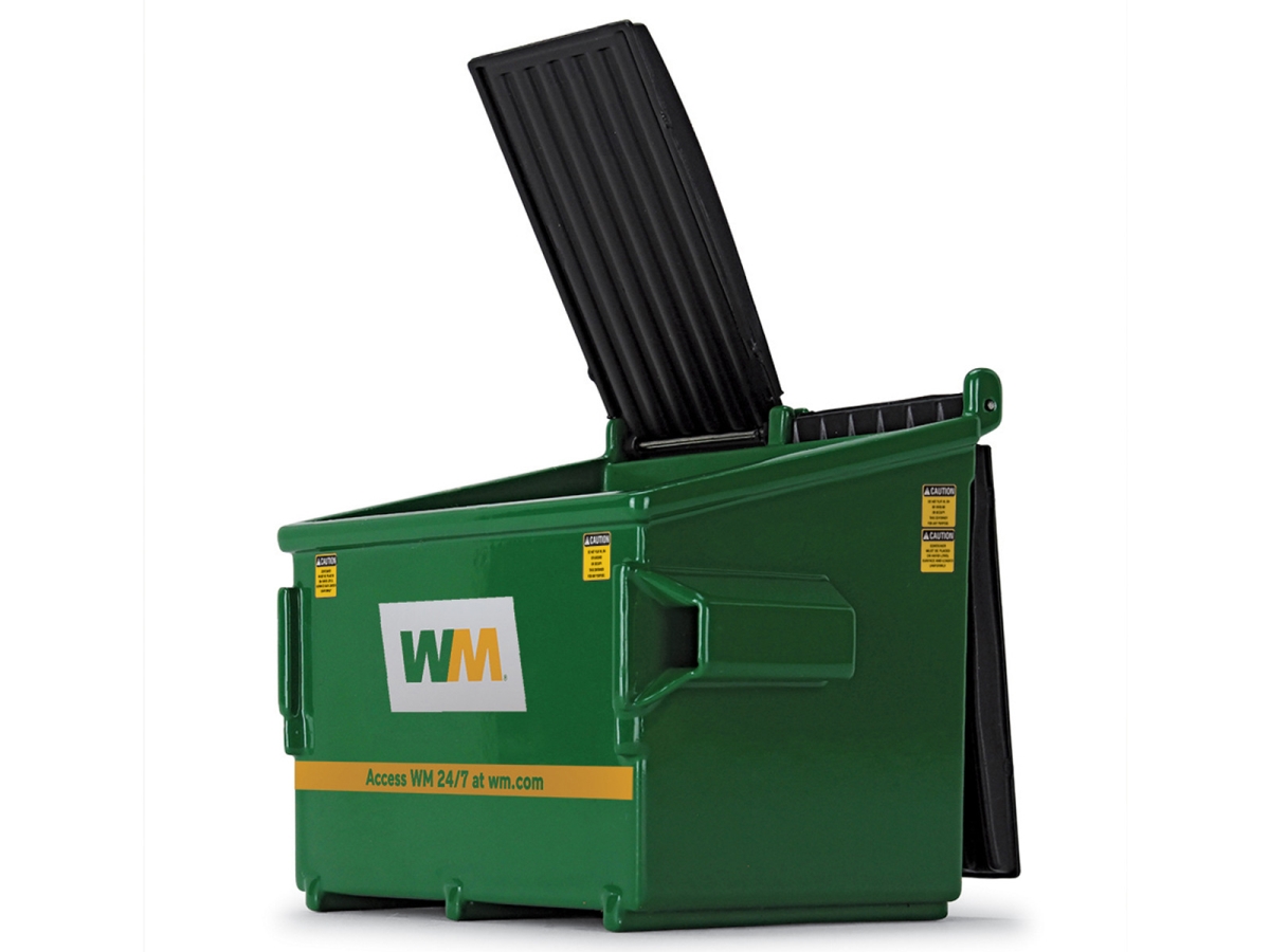 90-0169D Refuse Trash Bin Waste Management Green Version D 1 by 34 Diecast Model