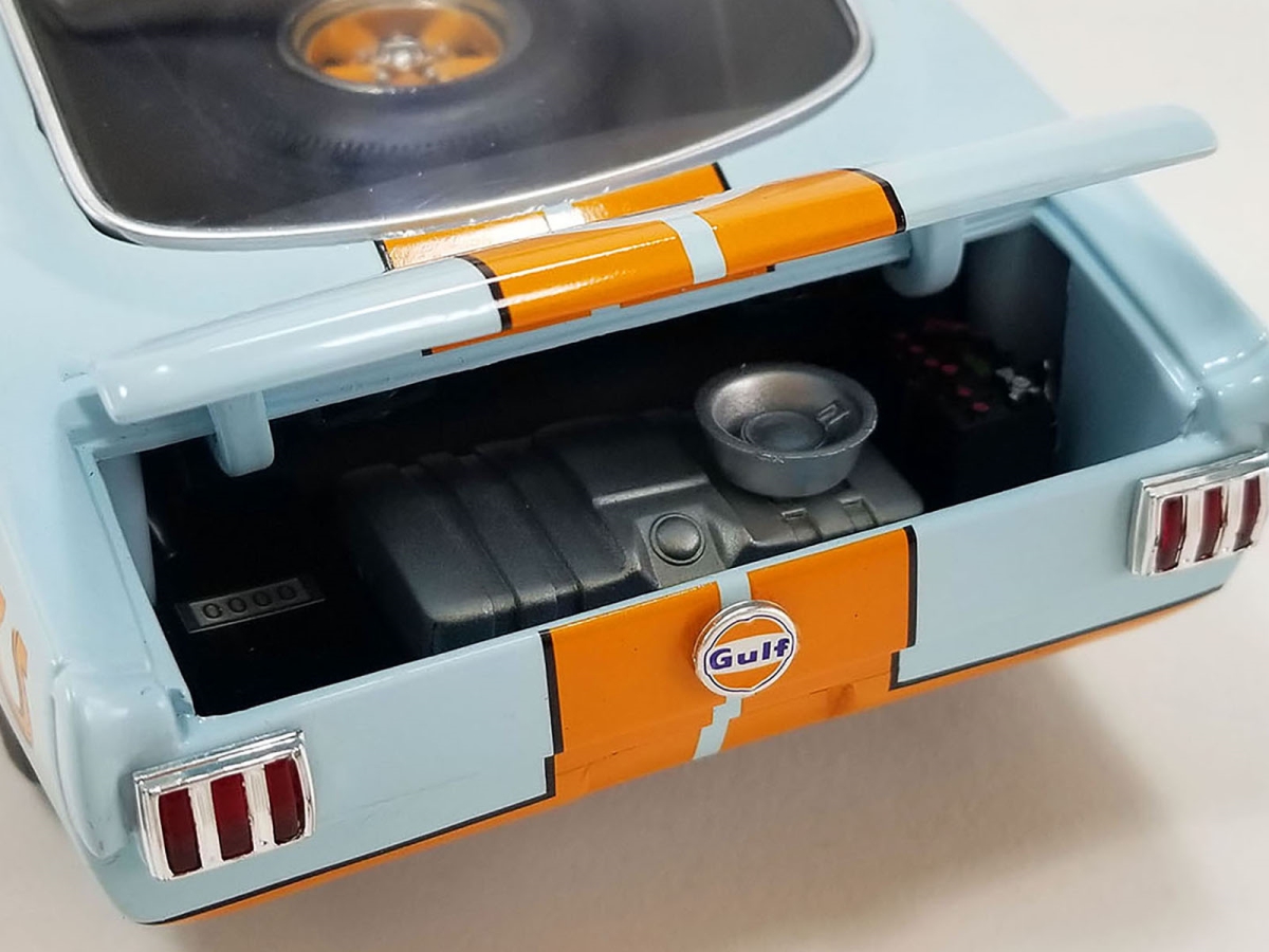 Picture of Acme A1801865 1965 Shelby GT350R No.6 Light Blue with Orange Stripes Gulf Racing Tribute Limited Edition to 330 Piece Worldwide 1 by 18 Diecast Model Car