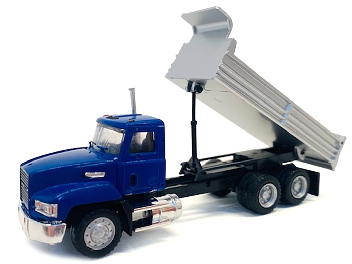 006599BL Mack Dump Truck Blue 1-87 HO Scale Plastic Model Car
