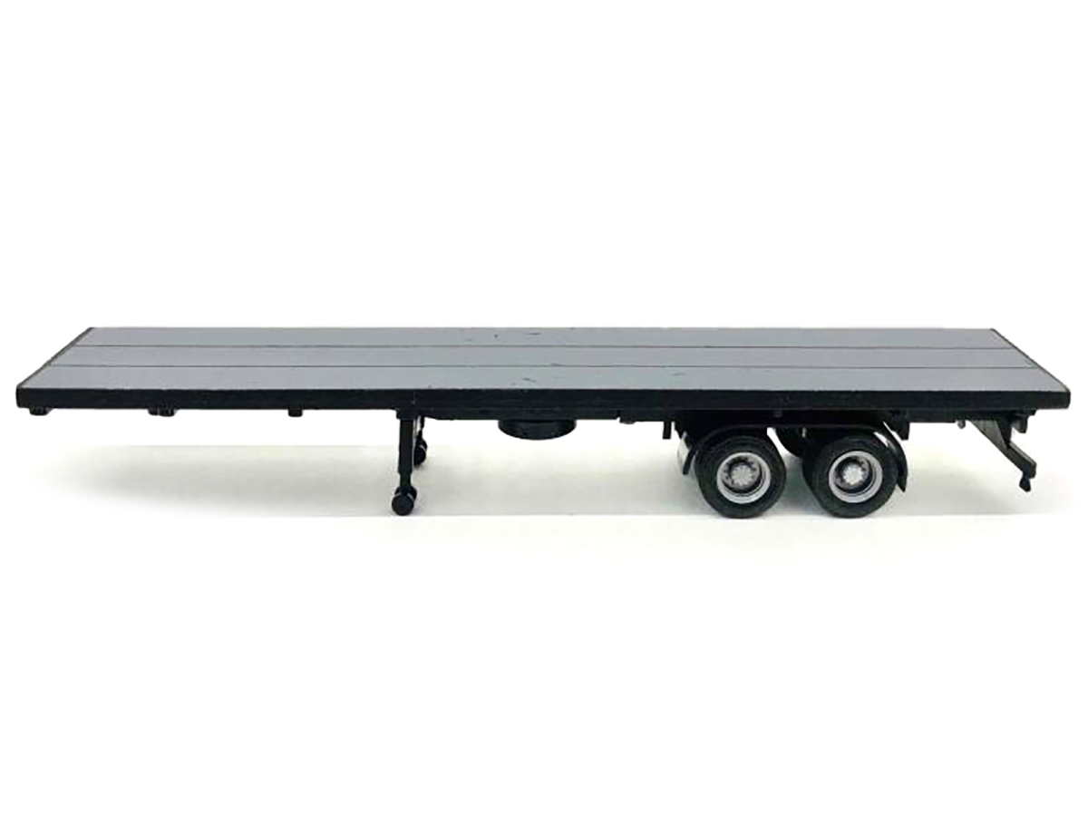 005276GR 40 ft. Flatbed Trailer Gray Top 1-87 Scale - HO Plastic Model