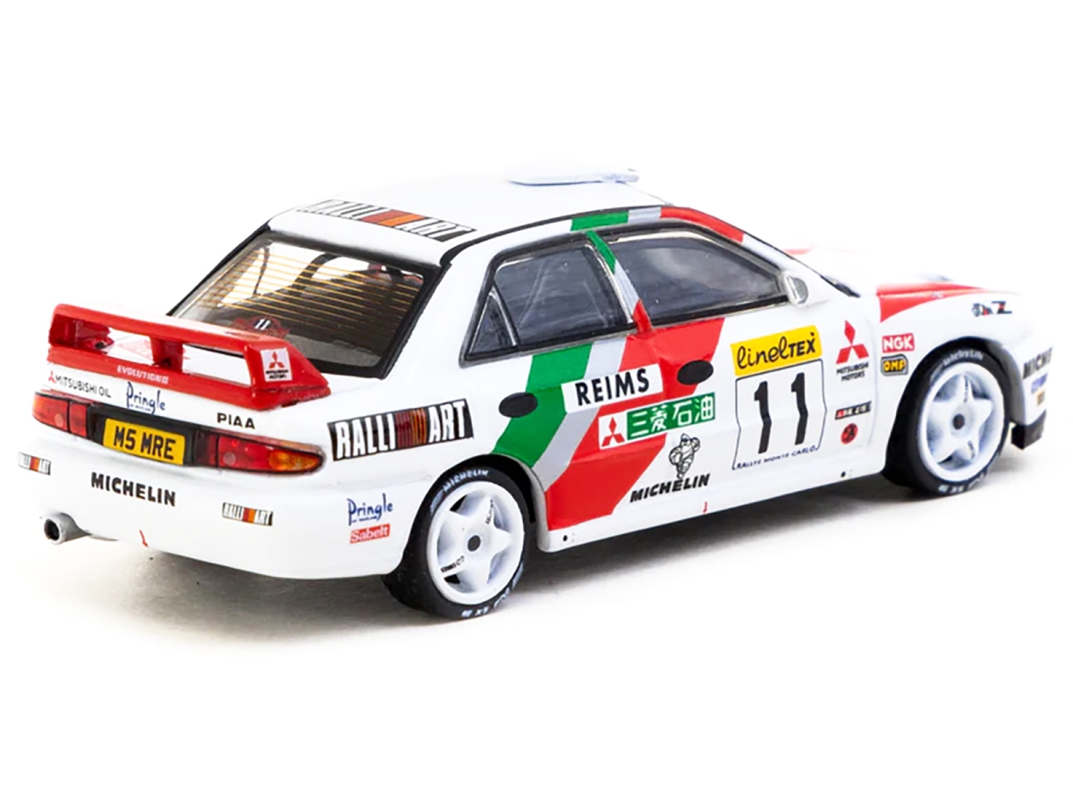 Picture of Tarmac Works T64G-049-95MCR11 Mitsubishi Lancer Evolution II Right Hand Drive No.11 Tommi Makinen - Seppo Harjanne Rallye Monte-Carlo - 1995 Global64 Series 1-64 Scale Diecast Model Car