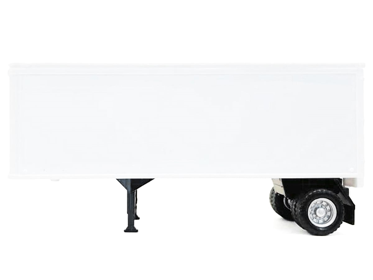005273W 27 ft. Single-Axle Trailer - No Converter Dolly White 1-87 Scale - HO Plastic Model