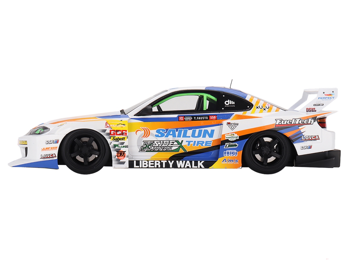 Picture of Top Speed TS0586 Nissan LB-Super Silhouette S15 SILVIA No.555 Yukio Fausto Formula Drift Japan - 2023 1-18 Scale Model Car