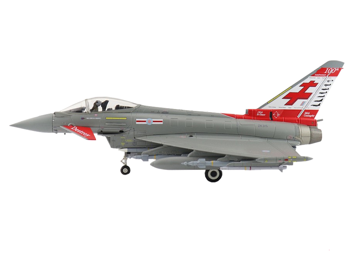 Picture of Hobby Master HA6624 Eurofighter Typhoon Fighter Aircraft ZK315 41 Squadron RAF Coningsby - 2015 Royal Air Force Air Power Series 1-72 Scale Diecast Model