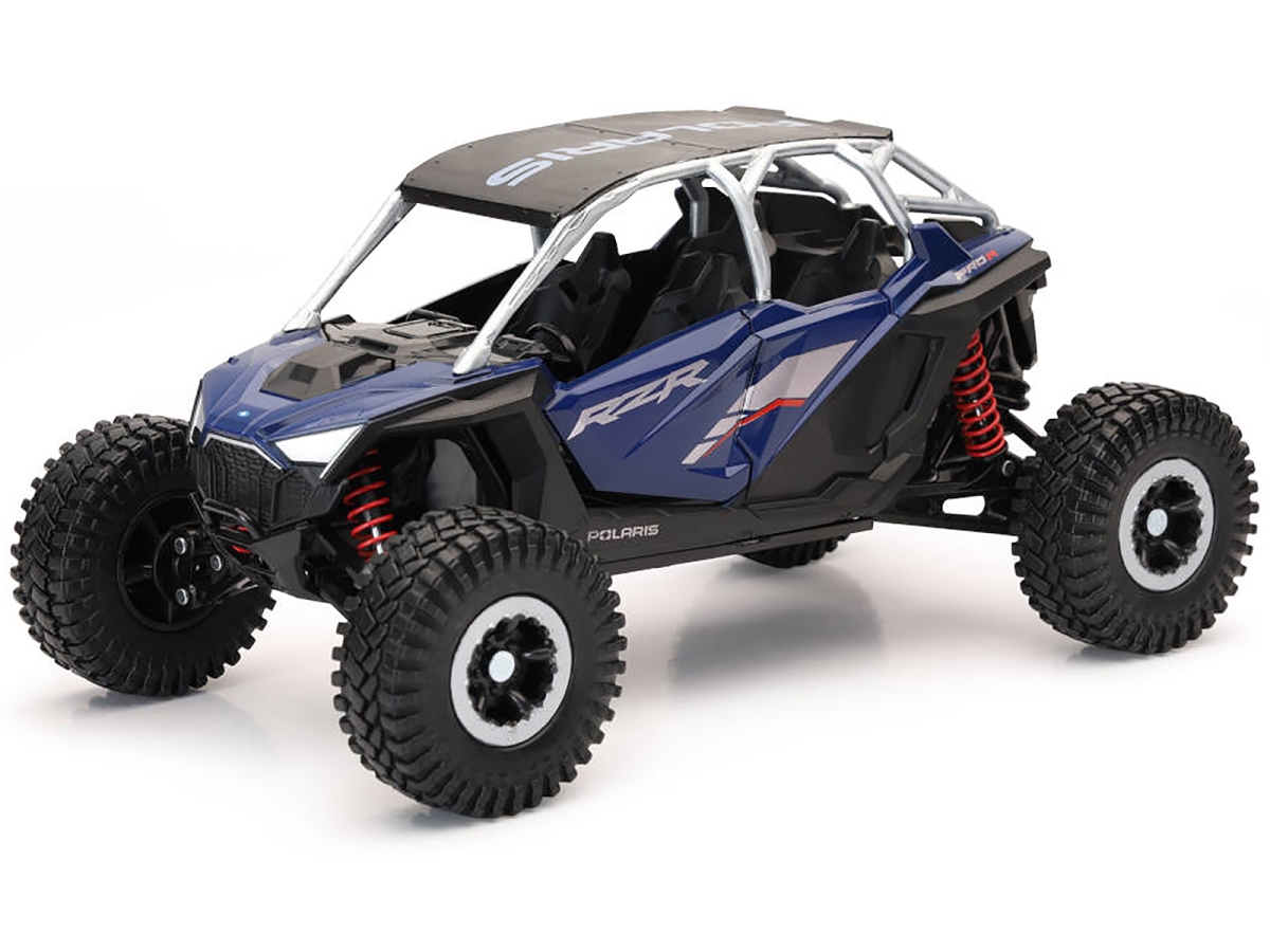 Ray 58466A Polaris RZR Pro R UTV Blue with Black Top Xtreme Off-Road Series 1-18 Scale Diecast Model Car