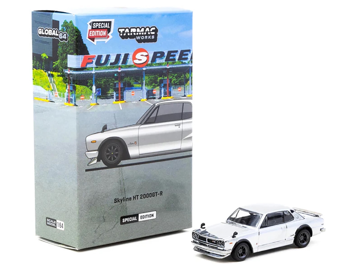 Picture of Tarmac Works T64G-043-SC Nissan Skyline HT 2000GT-R Right Hand Drive Silver Chrome Japan Special Edition Global64 Series 1-64 Scale Diecast Model Car