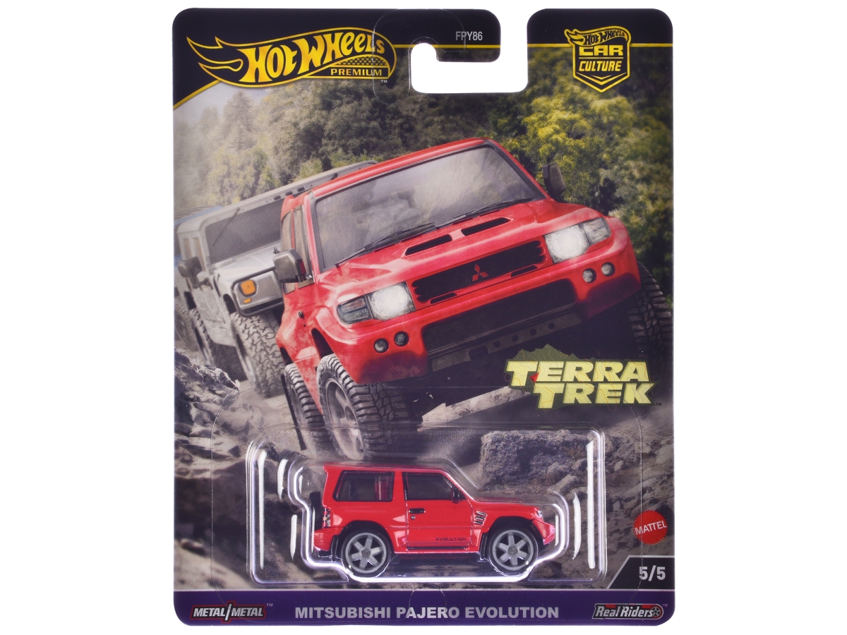 Hotwheels HRV89 Mitsubishi Pajero Evolution Right Hand Drive Red Terra Trek Series Diecast Model Car