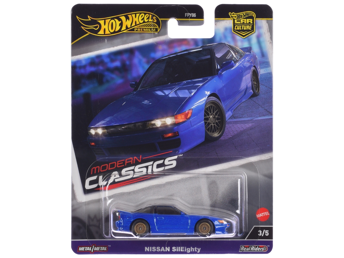 Hotwheels HRV75 Nissan SilEighty Blue Metallic Modern Classics Series Diecast Model Car