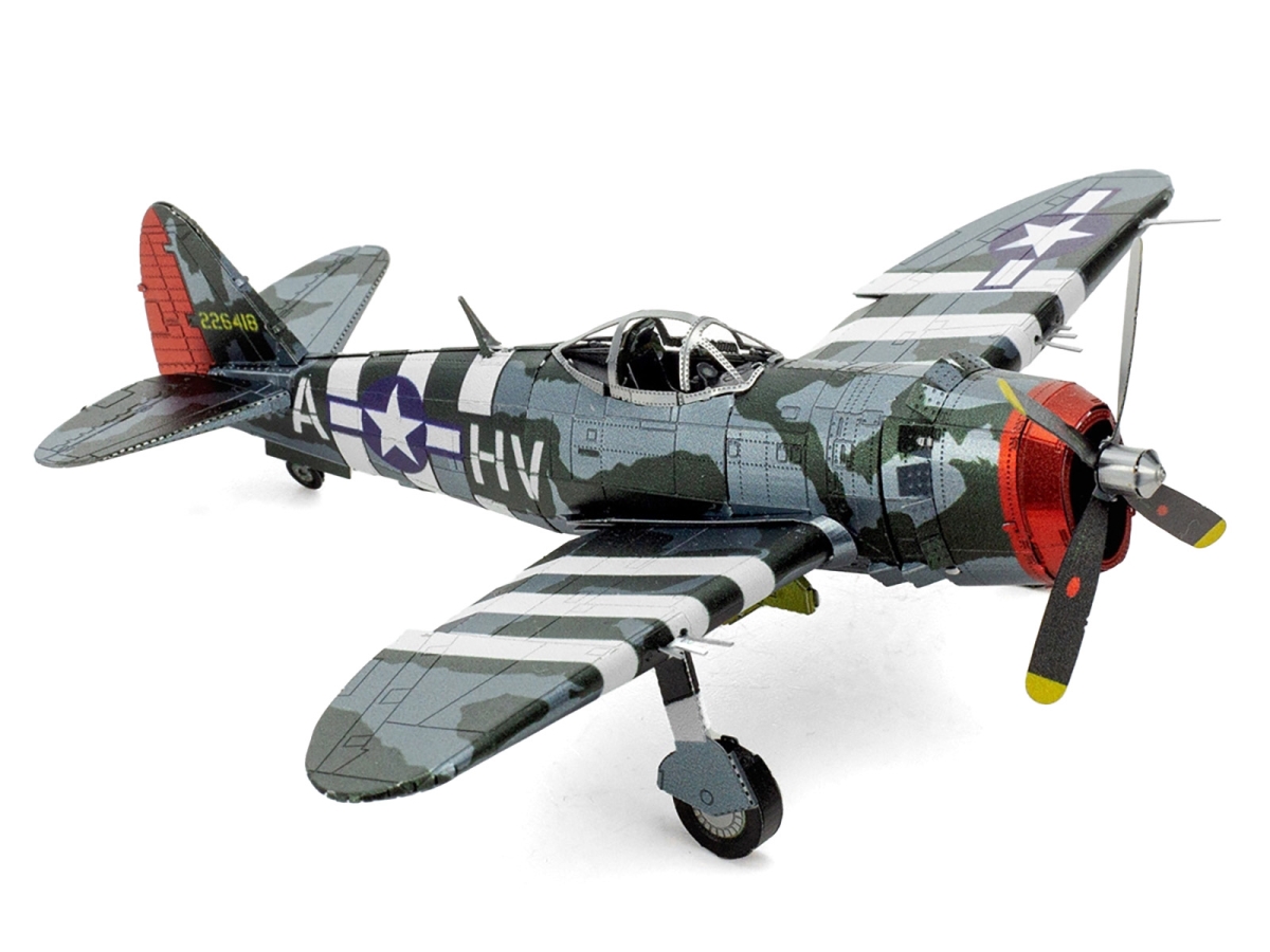 Picture of Metal Earth ME1002 Model Kit Republic P-47 Thunderbolt Fighter Aircraft The Jug United States Army Air Forces - Moderate Difficulty Steel Model