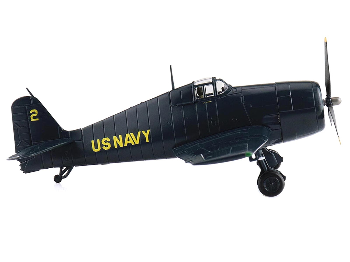 HA1120 Grumman F6F-5 Hellcat Fighter Aircraft Blue Angels No.2 - 1946 United States Navy Air Power Series 1-72 Scale Diecast Model -  HOBBY MASTER