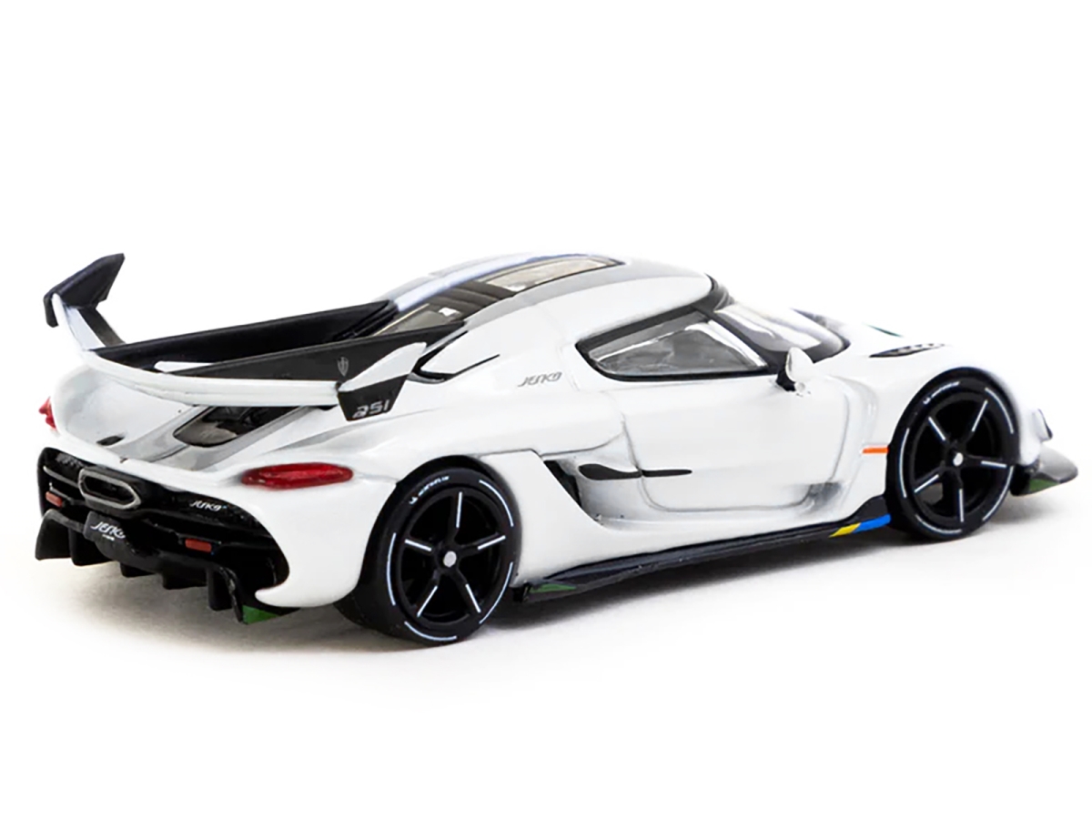 Picture of Tarmac Works T64G-TL052-WH Koenigsegg Jesko Attack White Metallic with Tarmac Cards Global64 Series 1-64 Scale Diecast Model Car