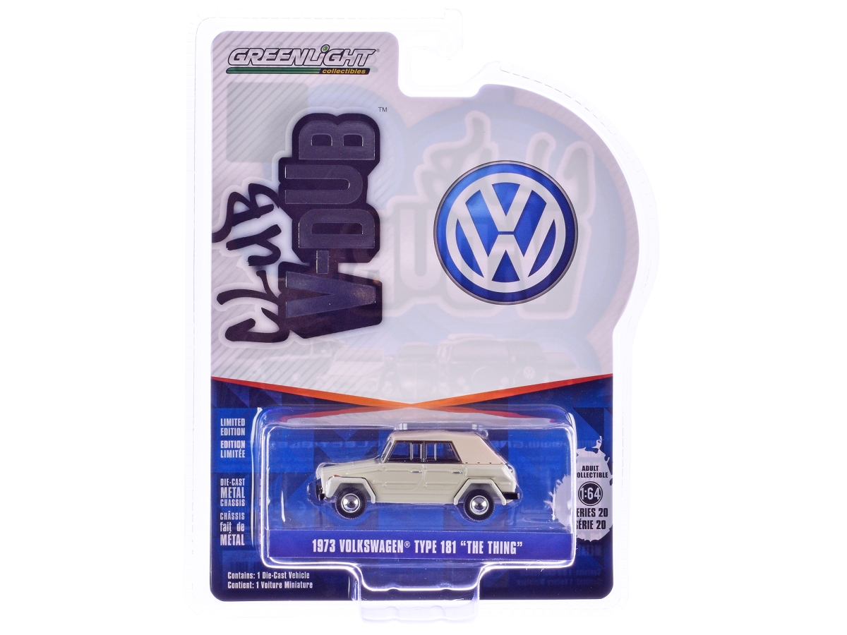 36110C 1973 Volkswagen Type 181 The Thing Beige with Tan Soft Top Club Vee-Dub Series 20 1-64 Scale Diecast Model Car -  GreenLight