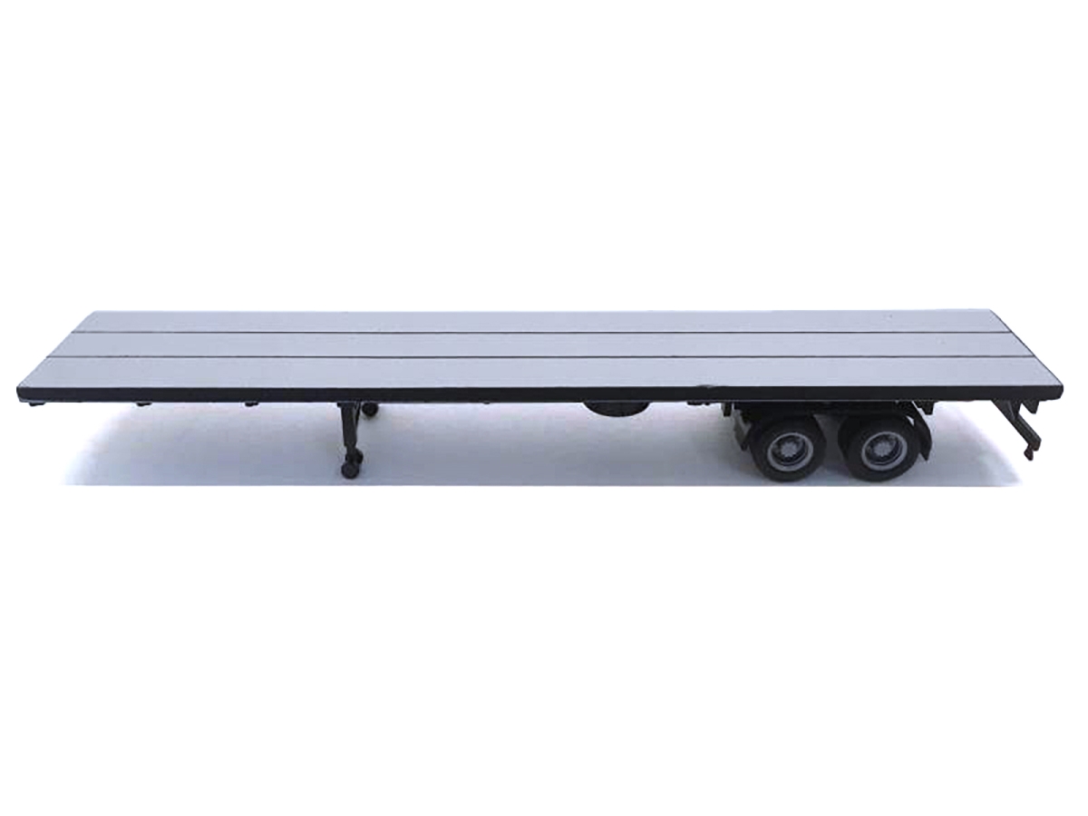 005294GR 48 ft. Flatbed Trailer Gray Top 1-87 Scale - HO Plastic Model