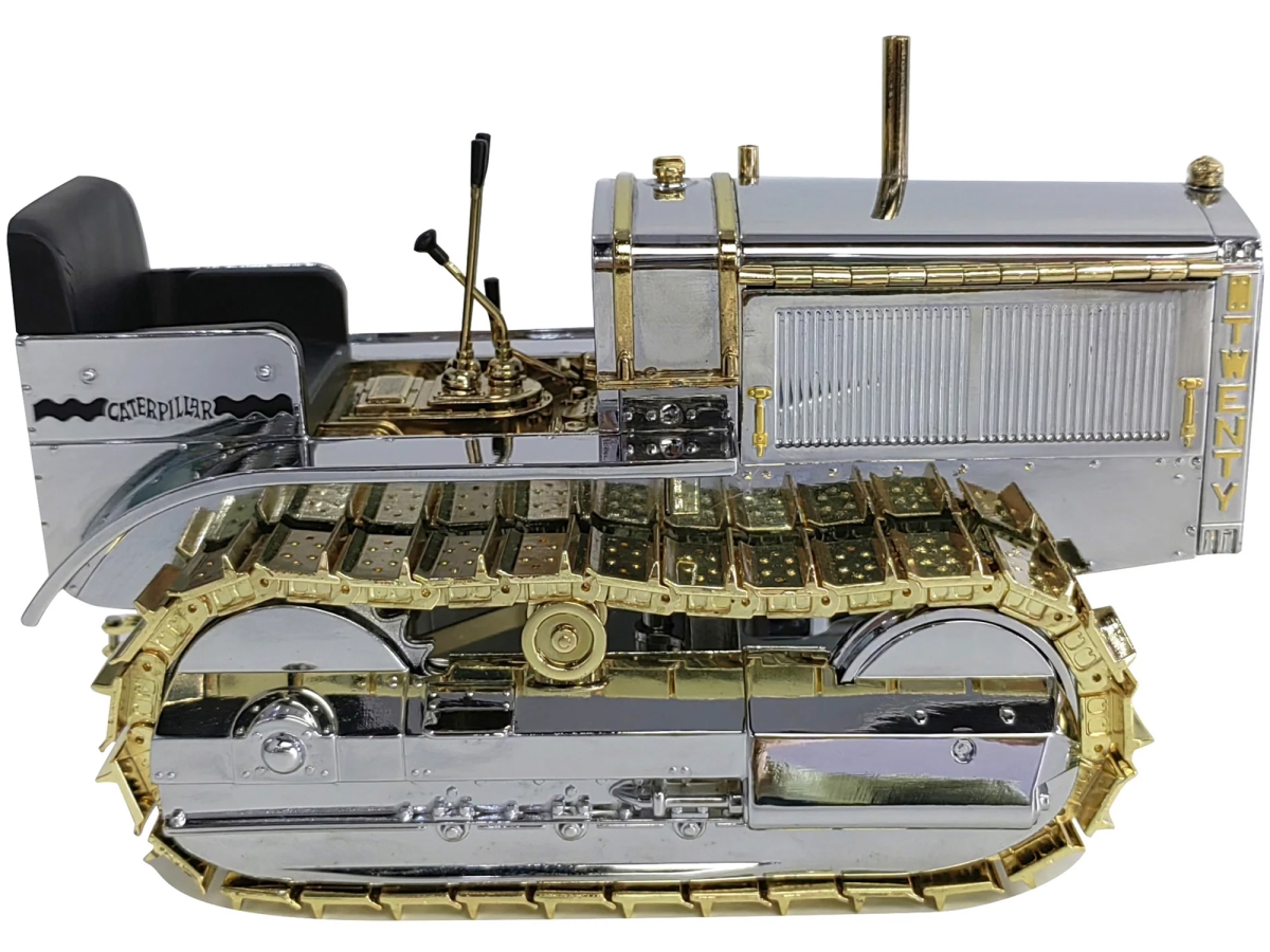 Picture of Diecast Masters 85760 CAT Caterpillar Twenty Tractor 100th Anniversary Chrome & Gold Centennial Series 1-16 Scale Diecast Model