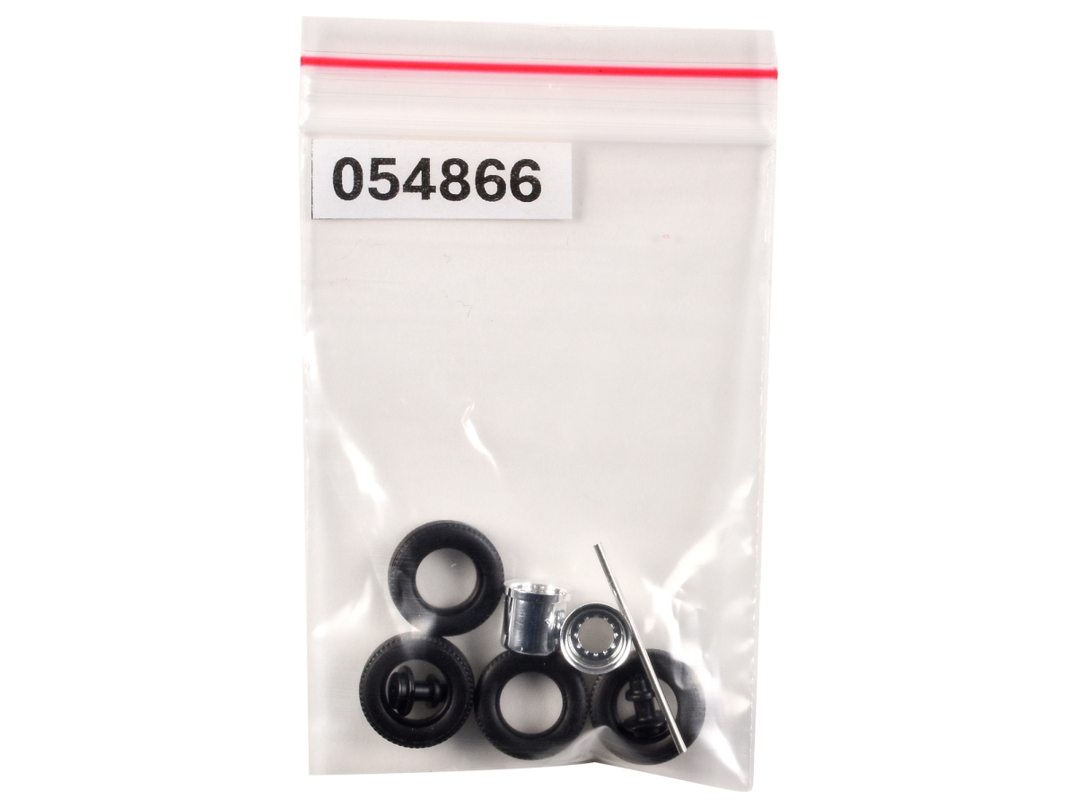 054866BK 1-87 Scale Rear Hypoid Wheelset HO Plastic Model - Chrome