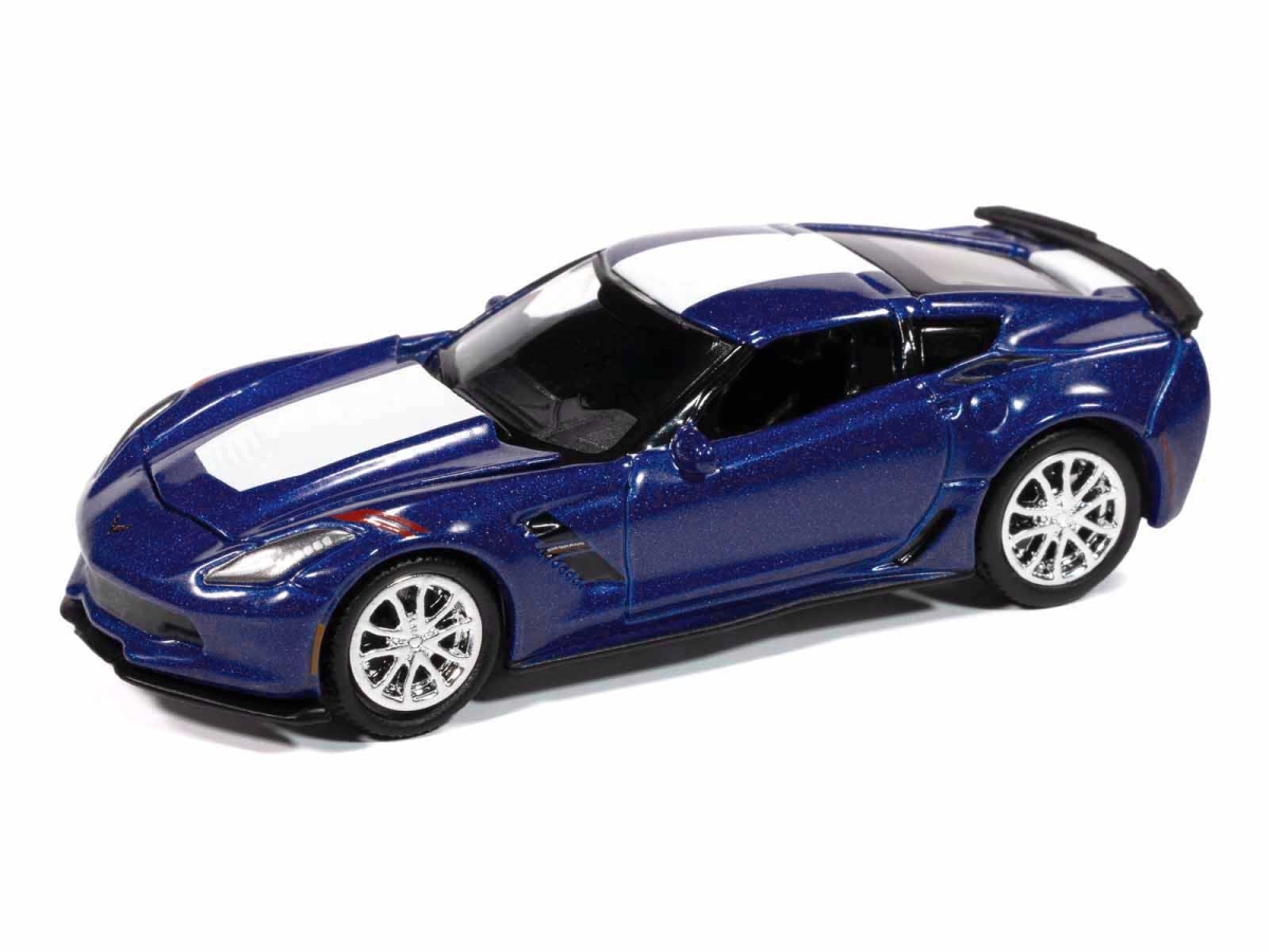 1:64 Scale 2018 Chevrolet Corvette Grand Sport Diecast Model - White & Blue