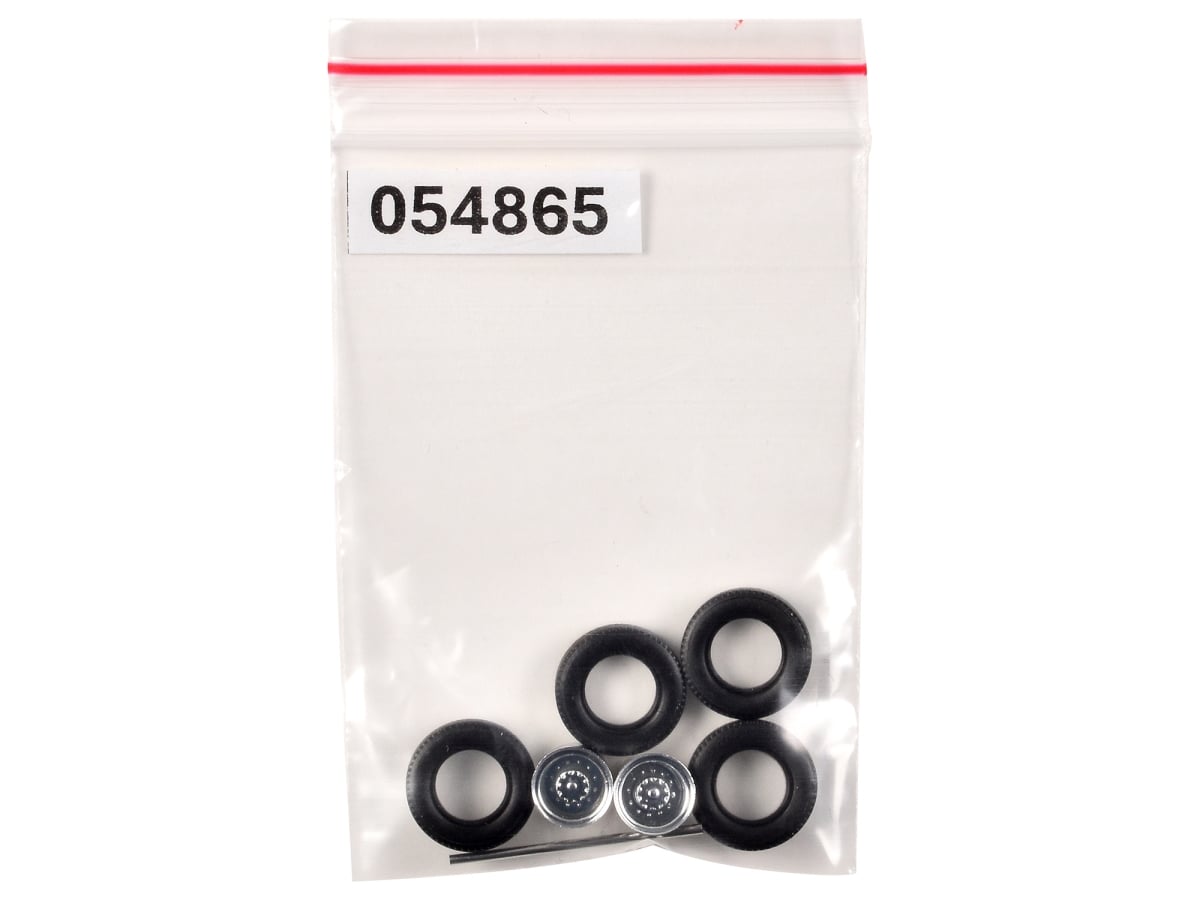 054865BK 1-87 Scale Rear Low Profile Wheelset HO Plastic Model - Chrome