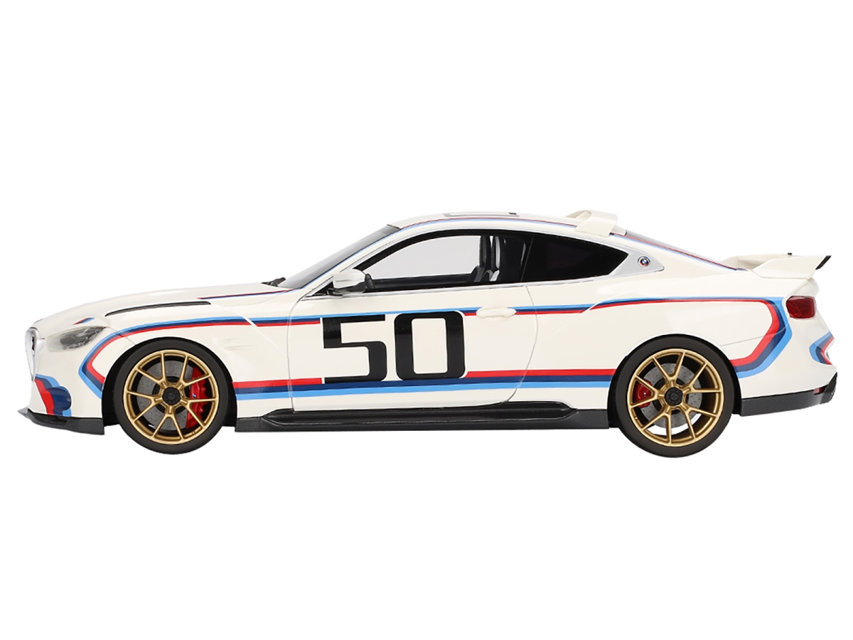 TS0495 1-18 Scale BMW M4 3.0 CSL No.50 Model Car - White, Blue & Red