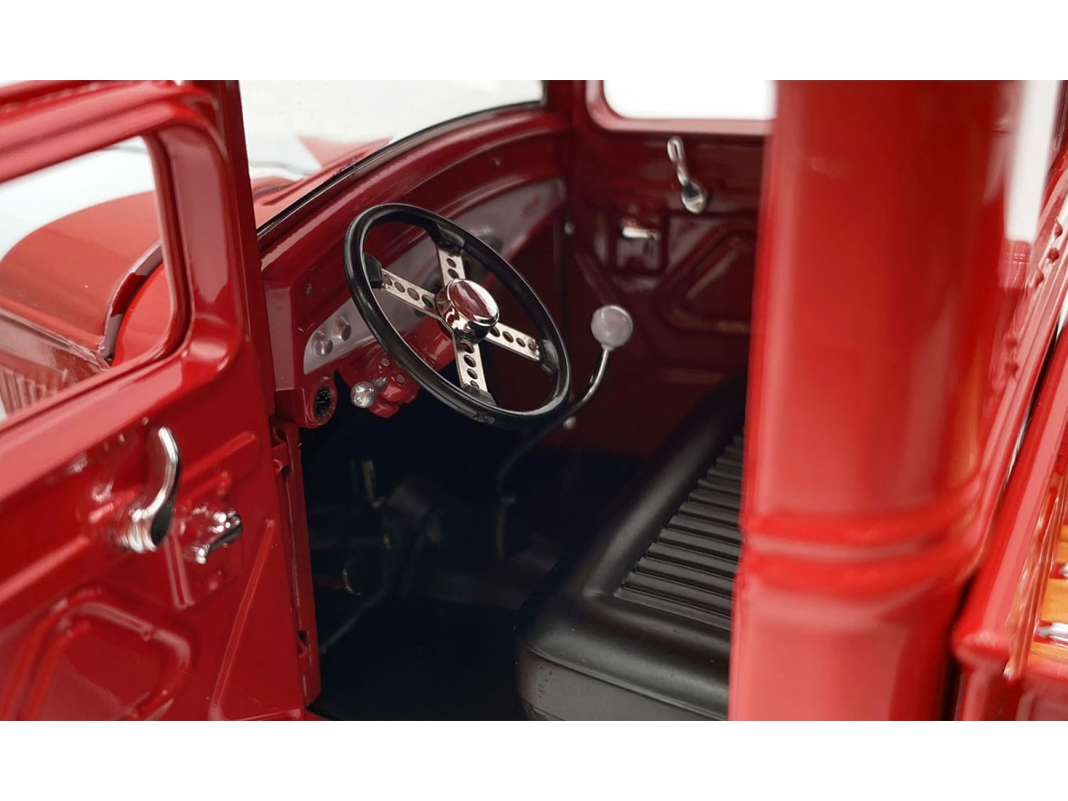 Picture of Acme A1804107 1-18 Scale 1932 Ford Pickup Truck So-Cal Speed Shop Diecast Model Car - White & Red