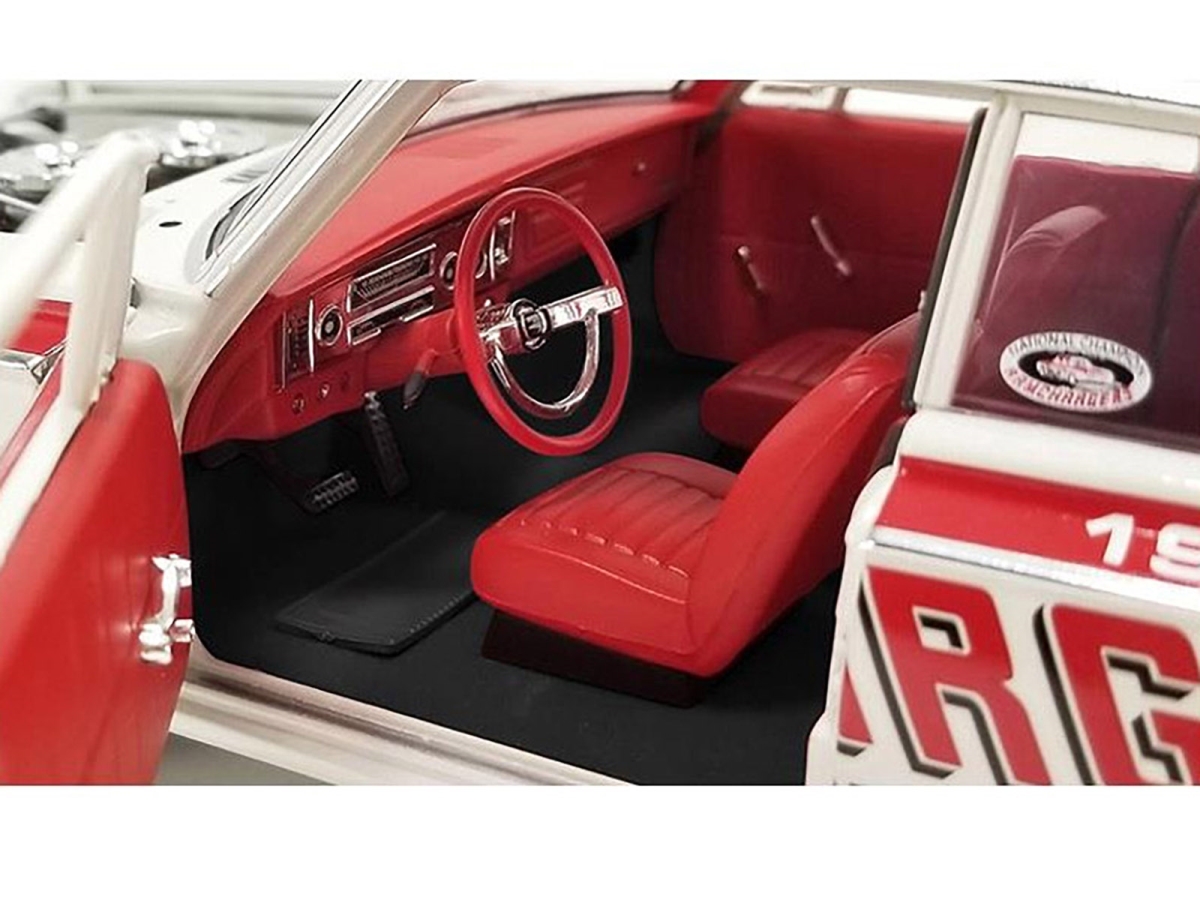 Picture of Acme A1806900 1-18 Scale 1964 Dodge 330 Ram chargers Diecast Model Car - White & Red