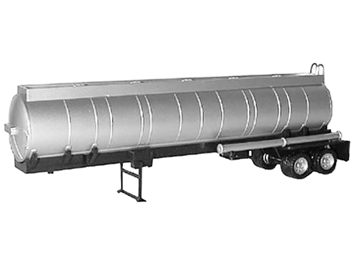 005287S 1-87 Scale Chemical Tanker Trailer HO Plastic Model - Silver