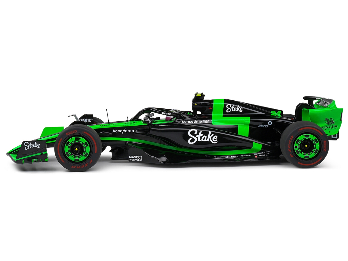Picture of Solido S1814101 No.24 Kick Sauber C44 Zhou Guanyu Team Formula One F1 Bahrain GP 2024 Competition Series 1-18 Scale Diecast Model Car