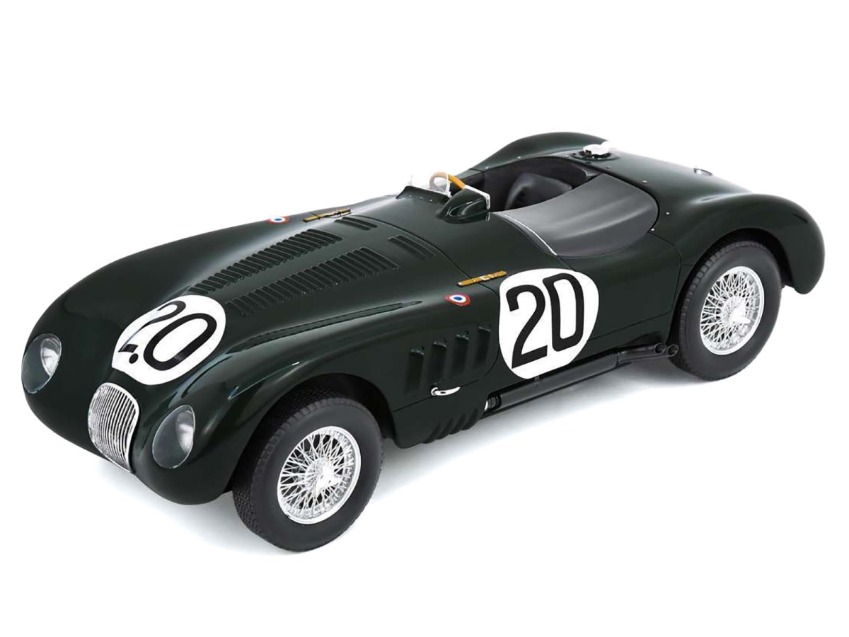 Picture of Spark 18LM51 No.20 XK 120 C Peter Walker-Peter Whitehead Jaguar Winner 24 Hours of Le Mans 1951 with Acrylic Display Case 1-18 Scale Model Car
