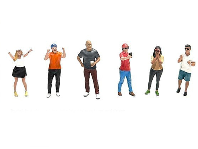 Picture of American Diorama AD-2420MJ The Fanatics Diecast Figure Set for 1-64 Scale Model - 6 Piece