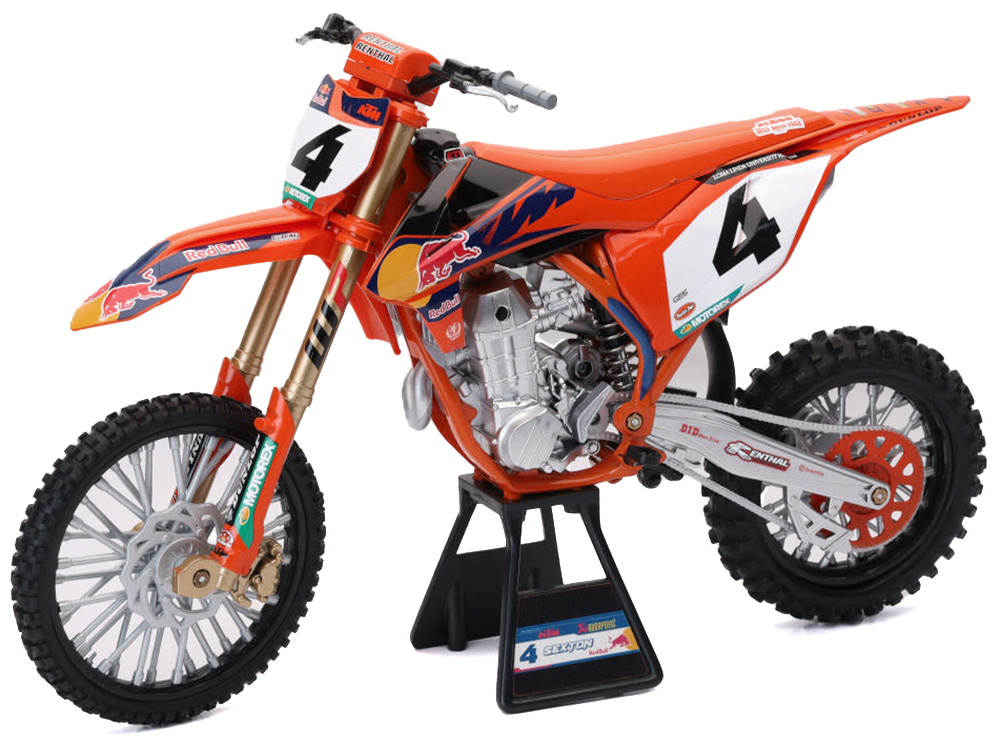 Ray 58473 KTM 450 SX-F No.4 Chase Sexton Red Bull Factory Racing 1-12 Scale Diecast Model Motorcycle
