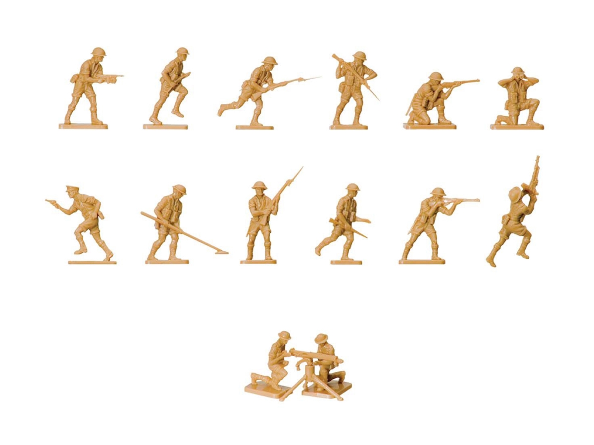 Picture of Airfix A00709V Level 1 WWII British 8th Army Figure Set 1-76 Scale Plastic Model Kit - 49 Piece