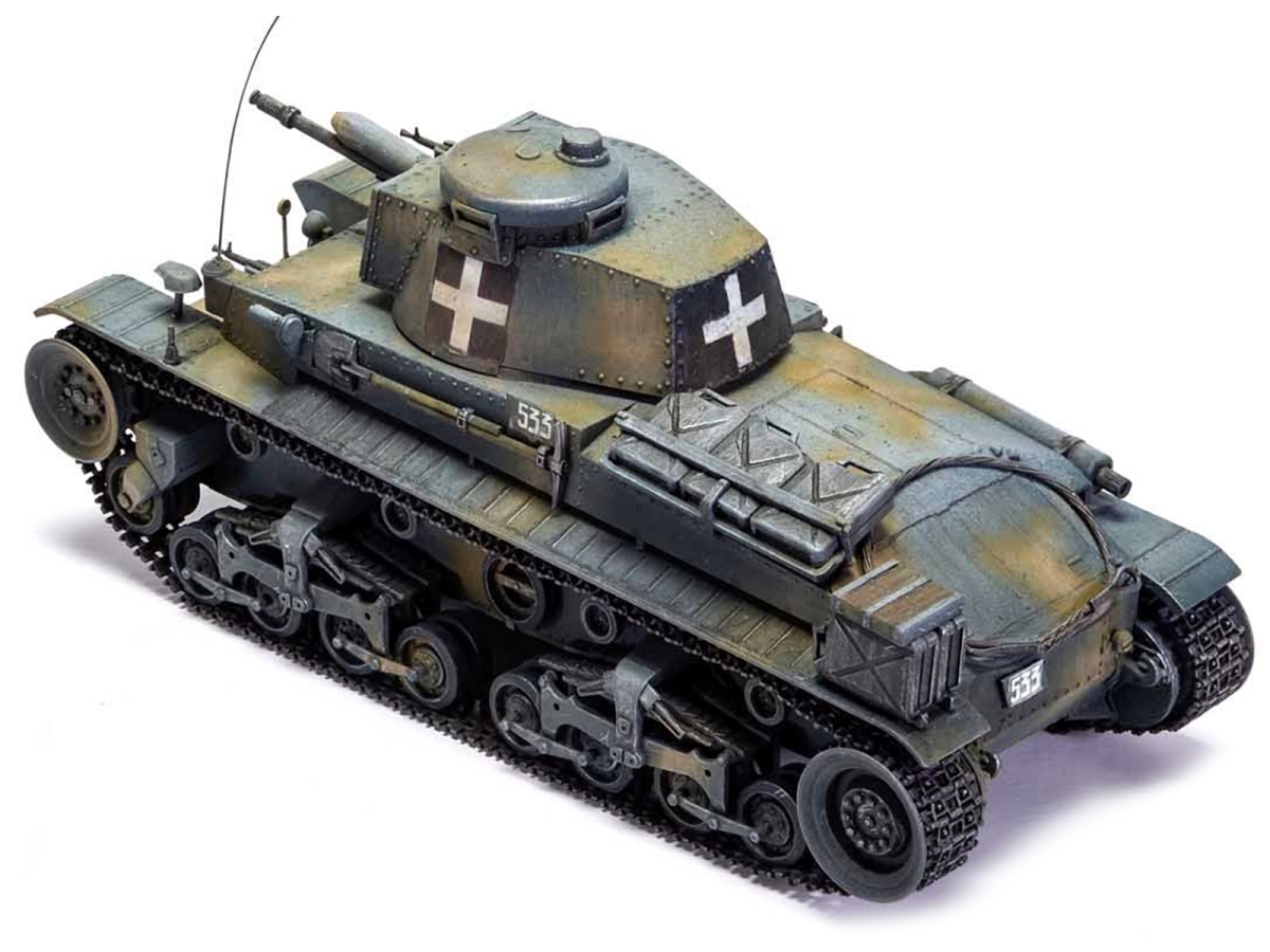 Picture of Airfix A1362 Level 2 German Pz.Kpfw.35t Light Tank with 2 Scheme Options 1-35 Scale Plastic Model Kit