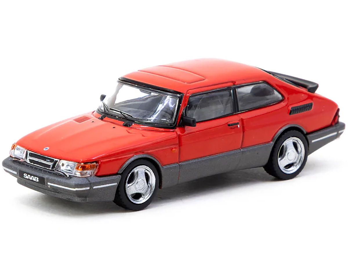 Picture of Tarmac Works T64G-056-RE Saab 900 Turbo Red with Tarmac Cards Global64 Series 1-64 Scale Diecast Model Car