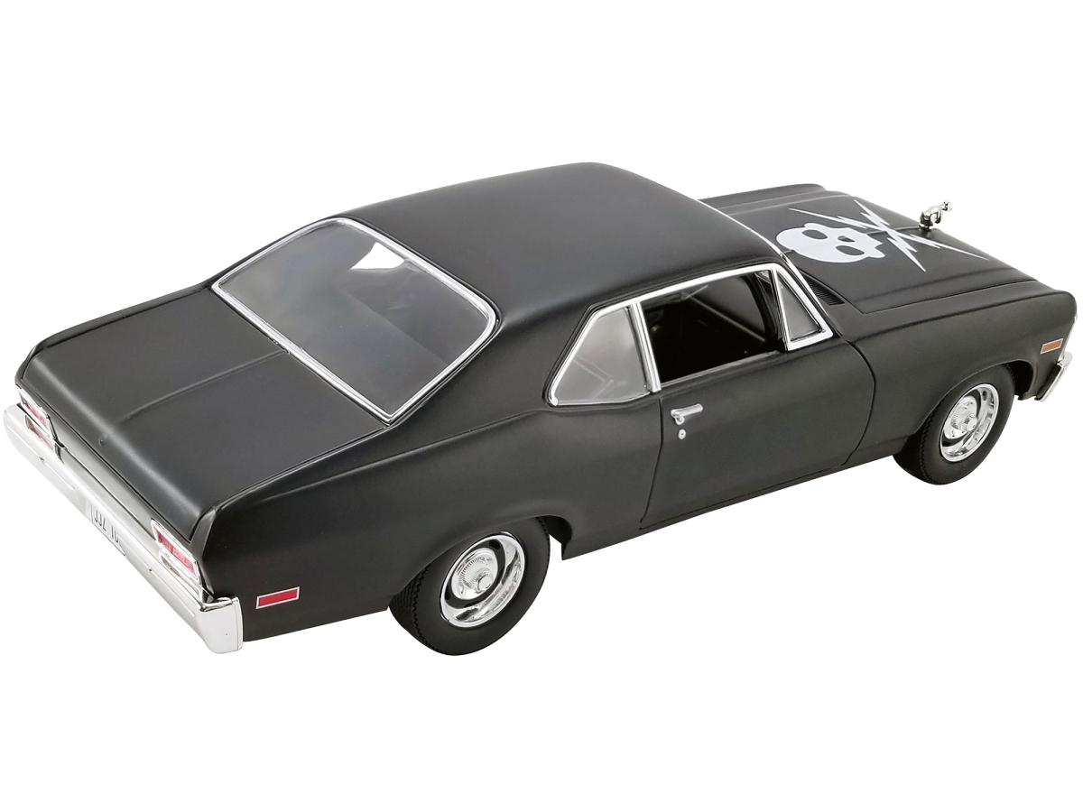Picture of Acme 18925 1971 Chevrolet Nova Matt Black Death Proof 2007 Movie Limited Edition to Worldwide 1-18 Scale Diecast Model Car - 792 Piece