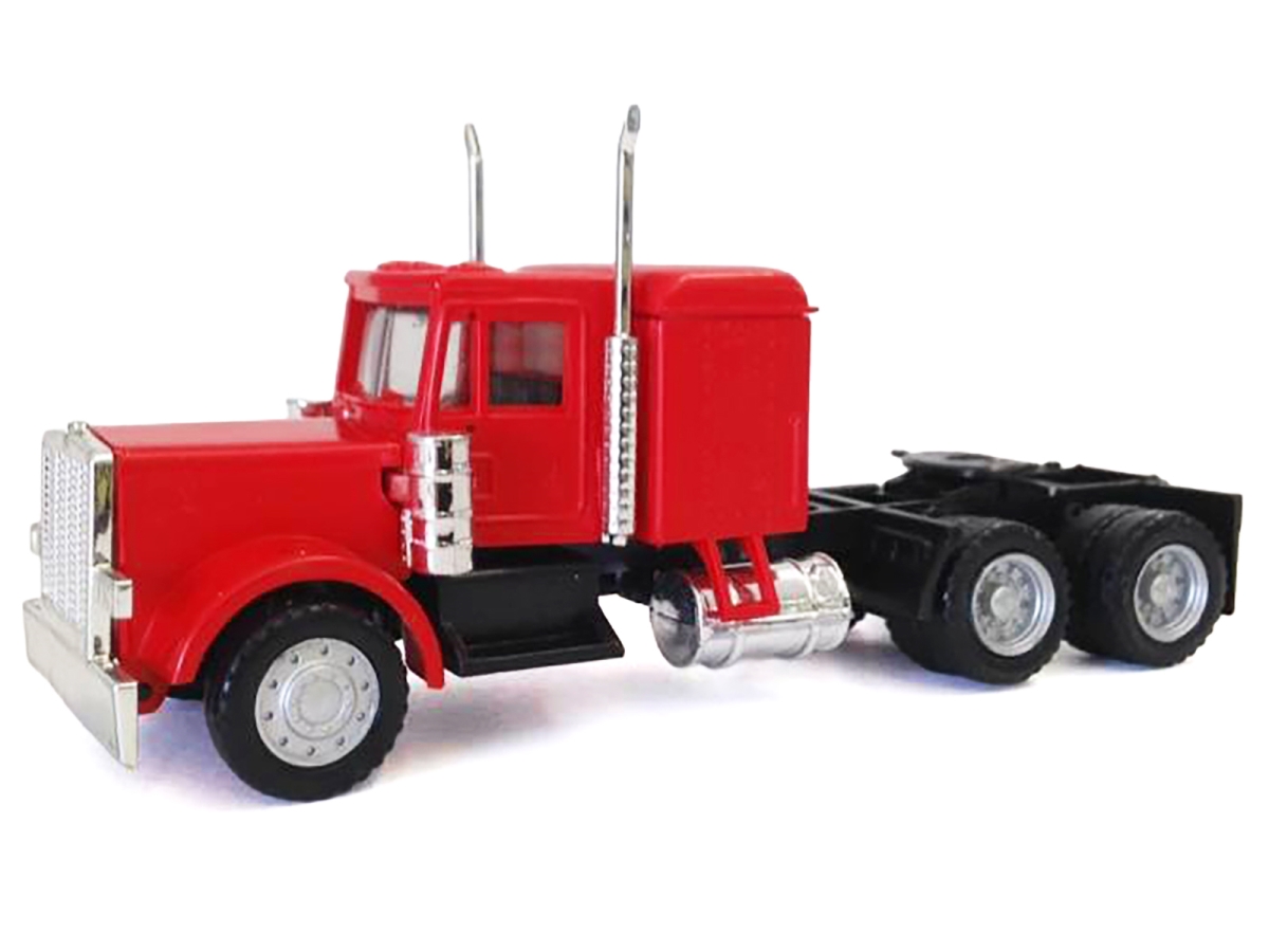 025285R Peterbilt Long Tractor Red 1-87 Scale HO Plastic Model Car