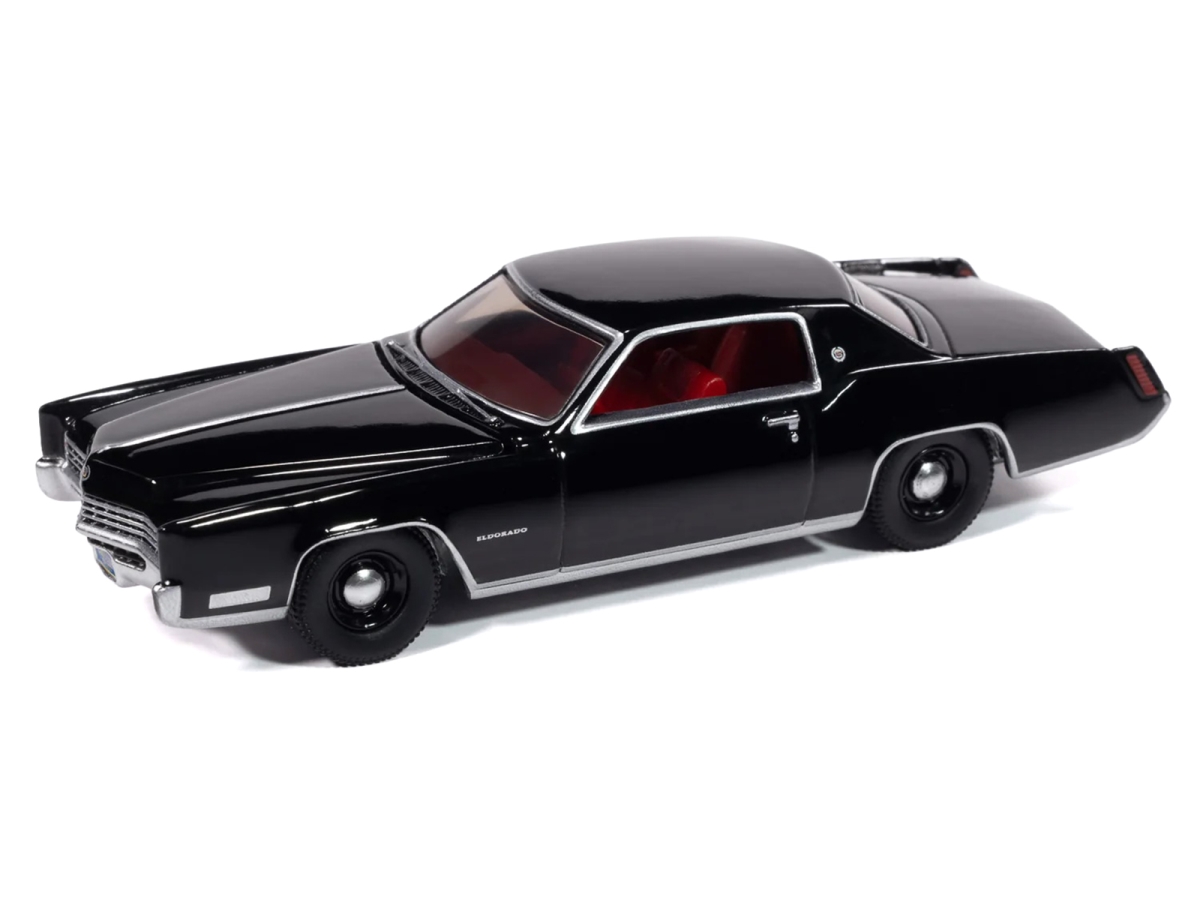 Autoworld 64502-AWSP185A 1967 Cadillac Eldorado Sable Black with Red Interior Luxury Cruisers Series 1-64 Scale Diecast Model Car