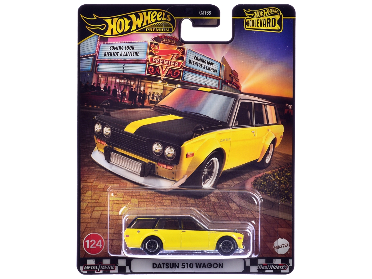 JBL21 Datsun 510 Wagon Yellow & Black Boulevard Series Diecast Model Car