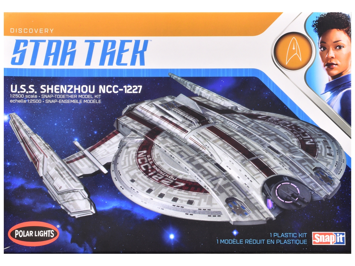 POL967M Skill 2 Snap Model Kit U.S.S. Shenzhou NCC-1227 Spacecraft Star Trek - Discovery 2017-2024 TV Series 1-25 Scale Model