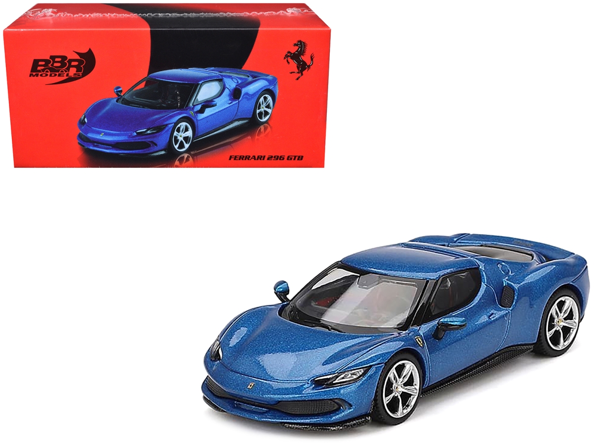 FER64004 Ferrari 296 GTB Blue Corsa 1-64 Scale Diecast Model Car