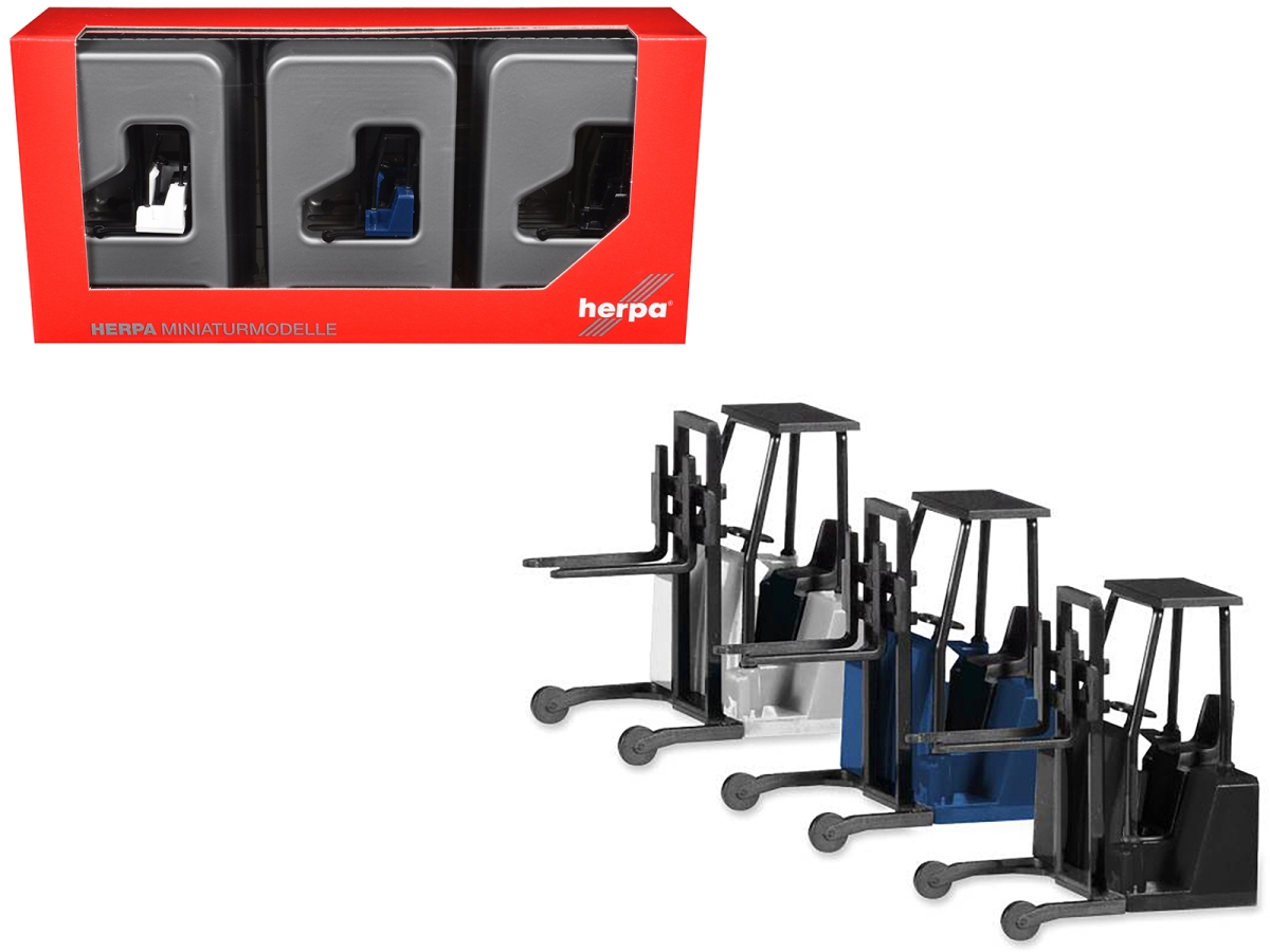 053860SET Forklifts with Trailer Bumper Set 1-87 HO Scale Plastic Models - 3 Piece