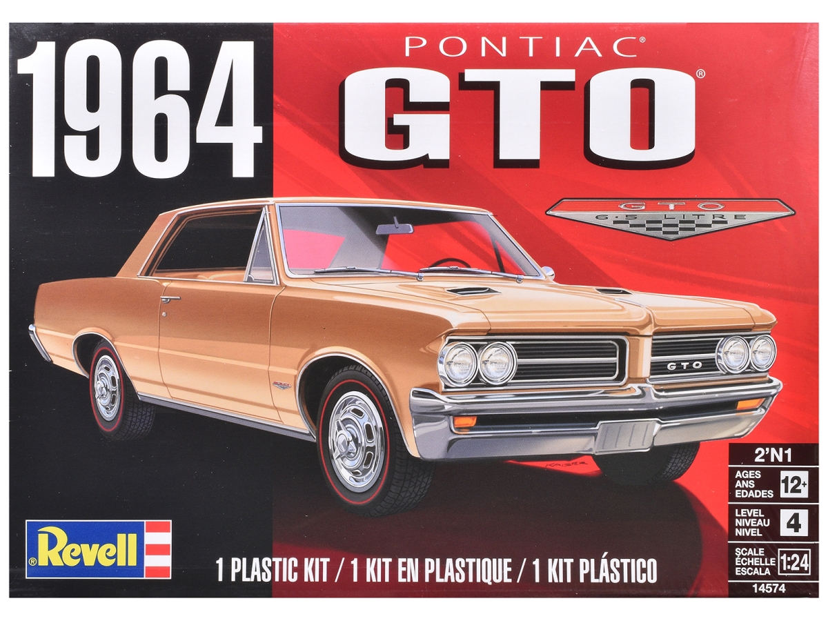 14574 Level 4 Model Kit 1964 Pontiac GTO 2-in-1 Kit 1-24 Scale Model
