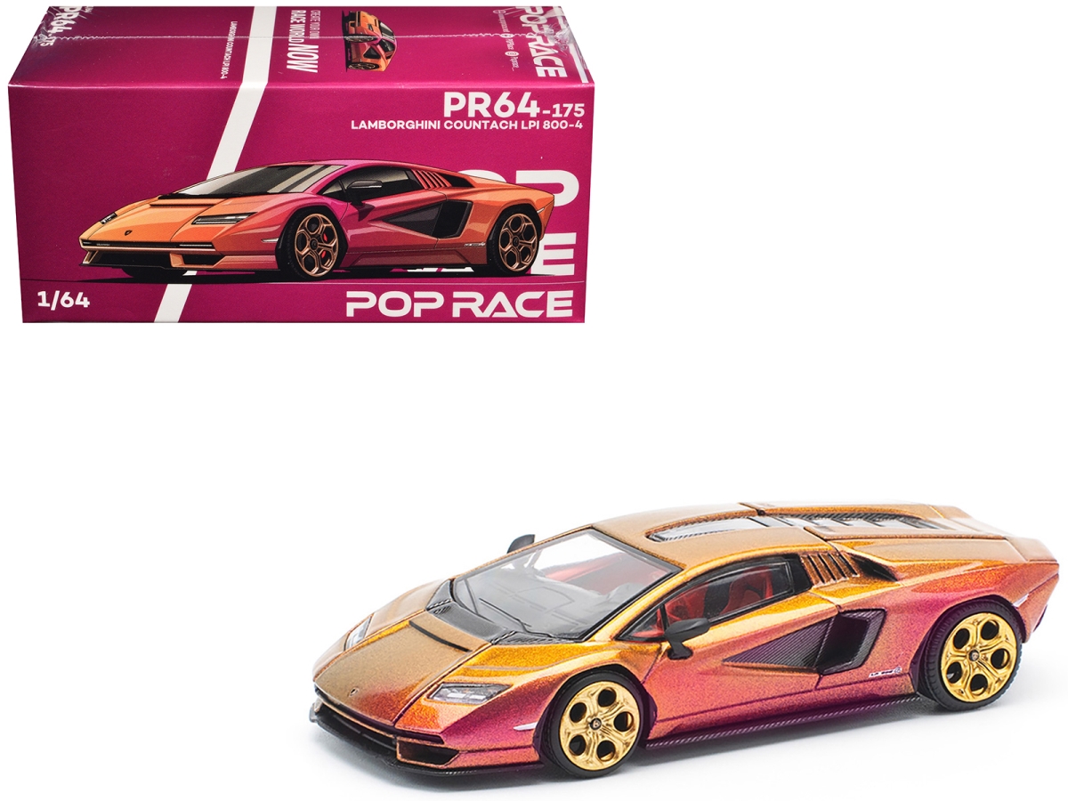 PR640175 Lamborghini Countach LPI 800-4 Blu Hal Metallic 1-64 Scale Diecast Model Car