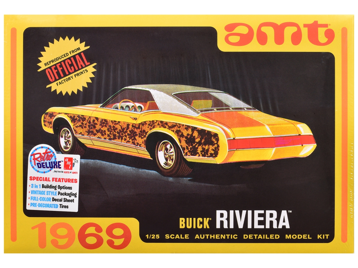 1486 Skill 2 Model Kit 1969 Buick Riviera 1-25 Scale Model