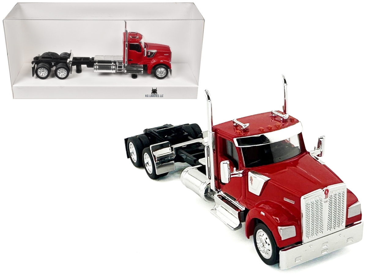 HL-990081 Kenworth W990 2-Axel Day Cab Red 1-87 HO Scale Plastic Model Car