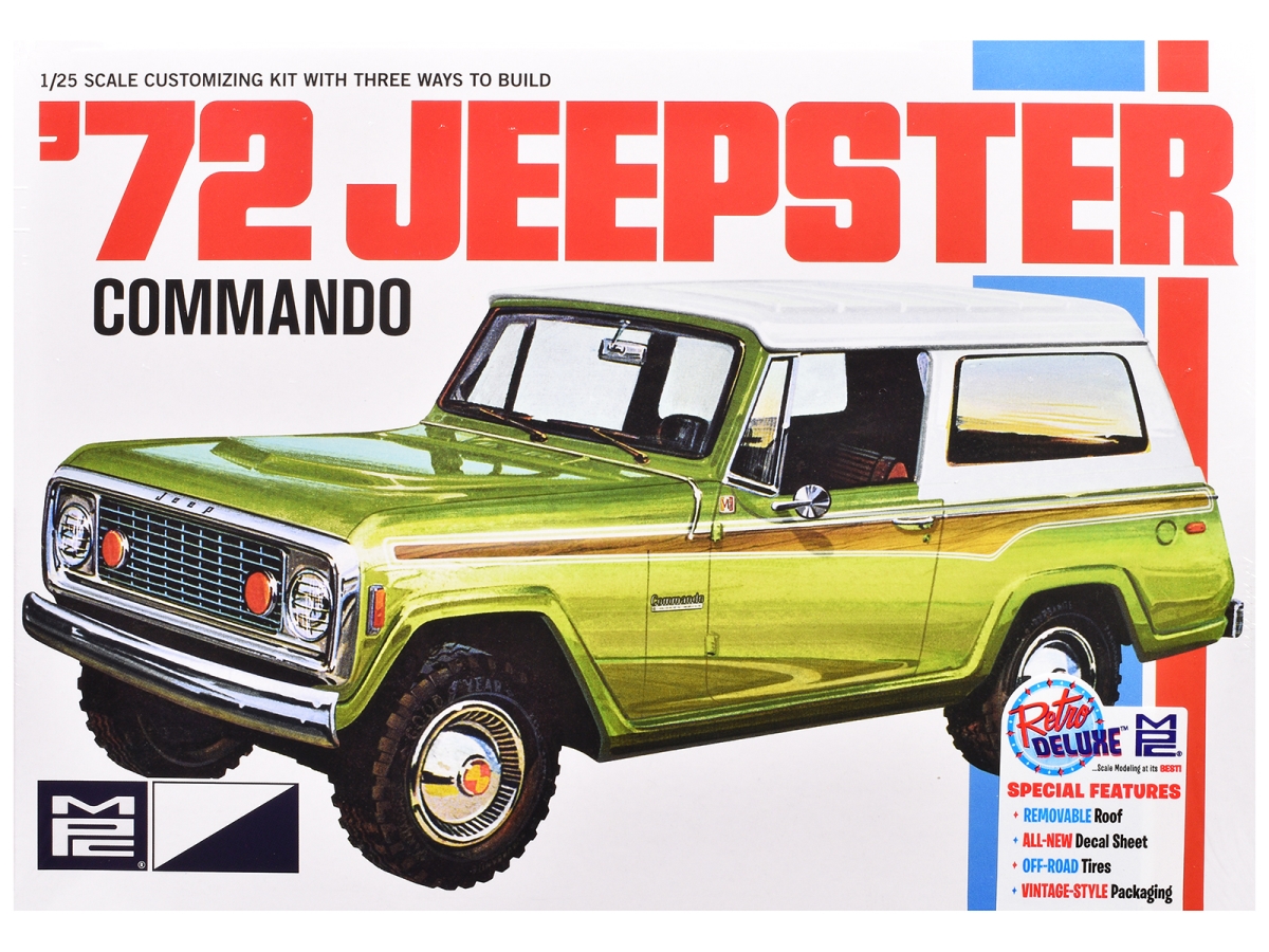 1021 Skill 2 1972 Jeep Jeepster Commando 1-25 Scale Model Car Kit
