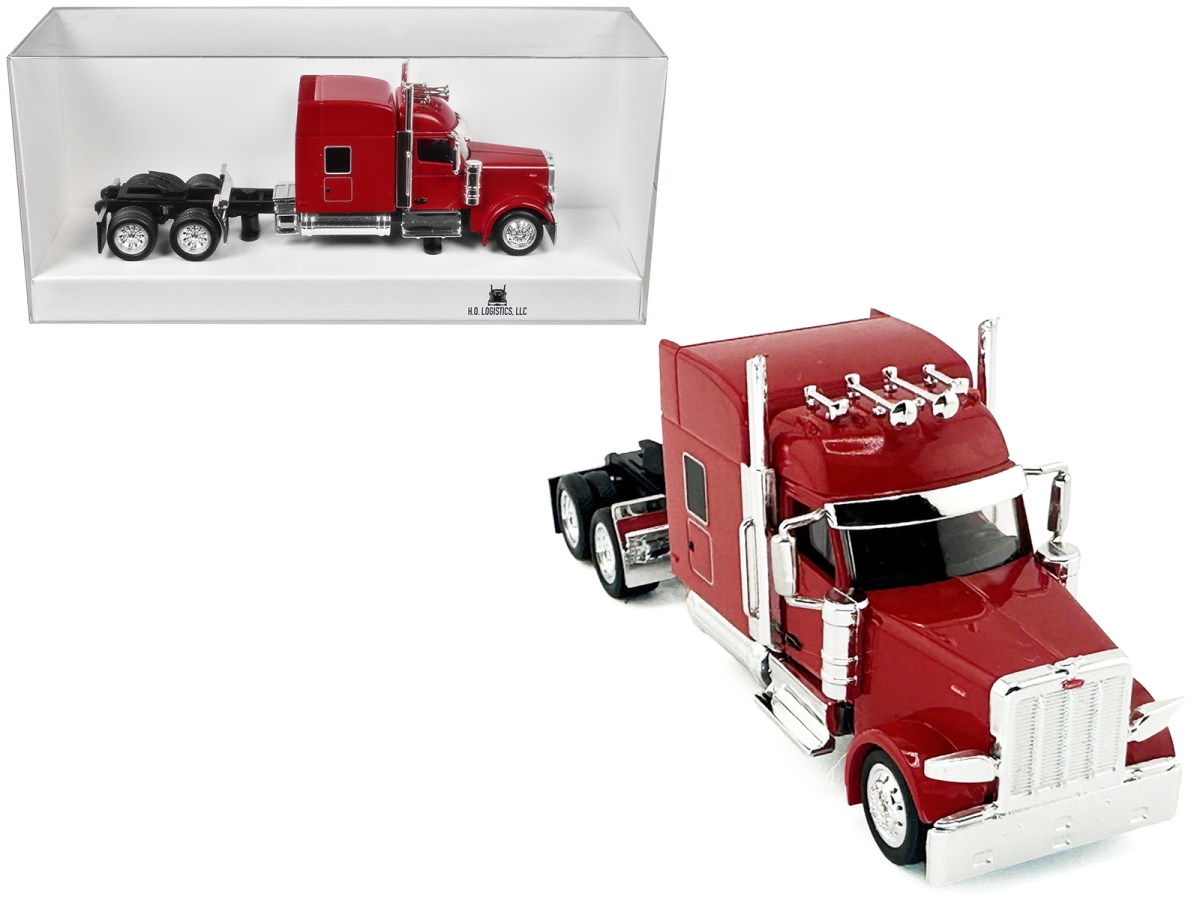 HL-589085 Peterbilt 589 with Stand Up Sleeper Cab Red 1-87 HO Scale Plastic Model Car