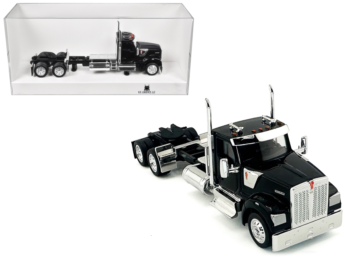 HL-990091 Kenworth W990 2-Axel Day Cab Black 1-87 HO Scale Plastic Model Car